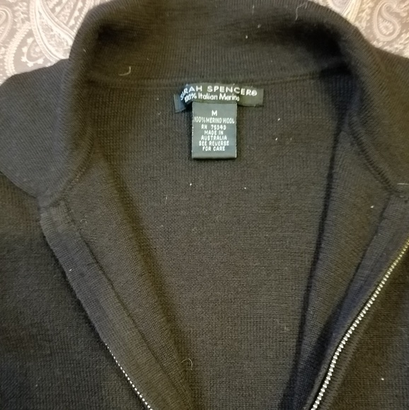 Sarah Spencer Sweaters - Sarah Spencer Black 100% Italian Merino Wool Sweat Sarah Spencer Sweaters - Sarah Spencer Black 100% Italian Merino Wool Sweat
